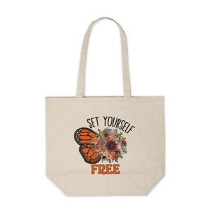 Set Yourself Free Custom Canvas Tote Bag